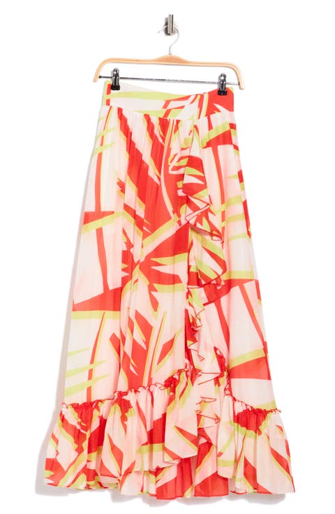 Pandora Print Cotton & Silk Skirt
