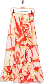 DVF Pandora Print Cotton & Silk Skirt