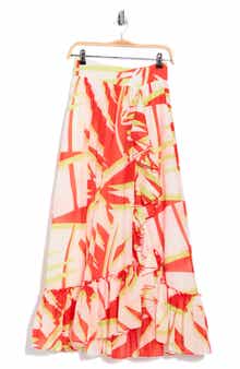 DVF Pandora Print Cotton & Silk Skirt