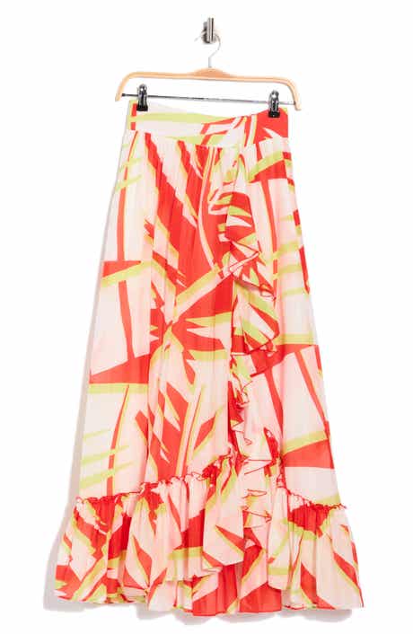 DVF Pandora Print Cotton & Silk Skirt