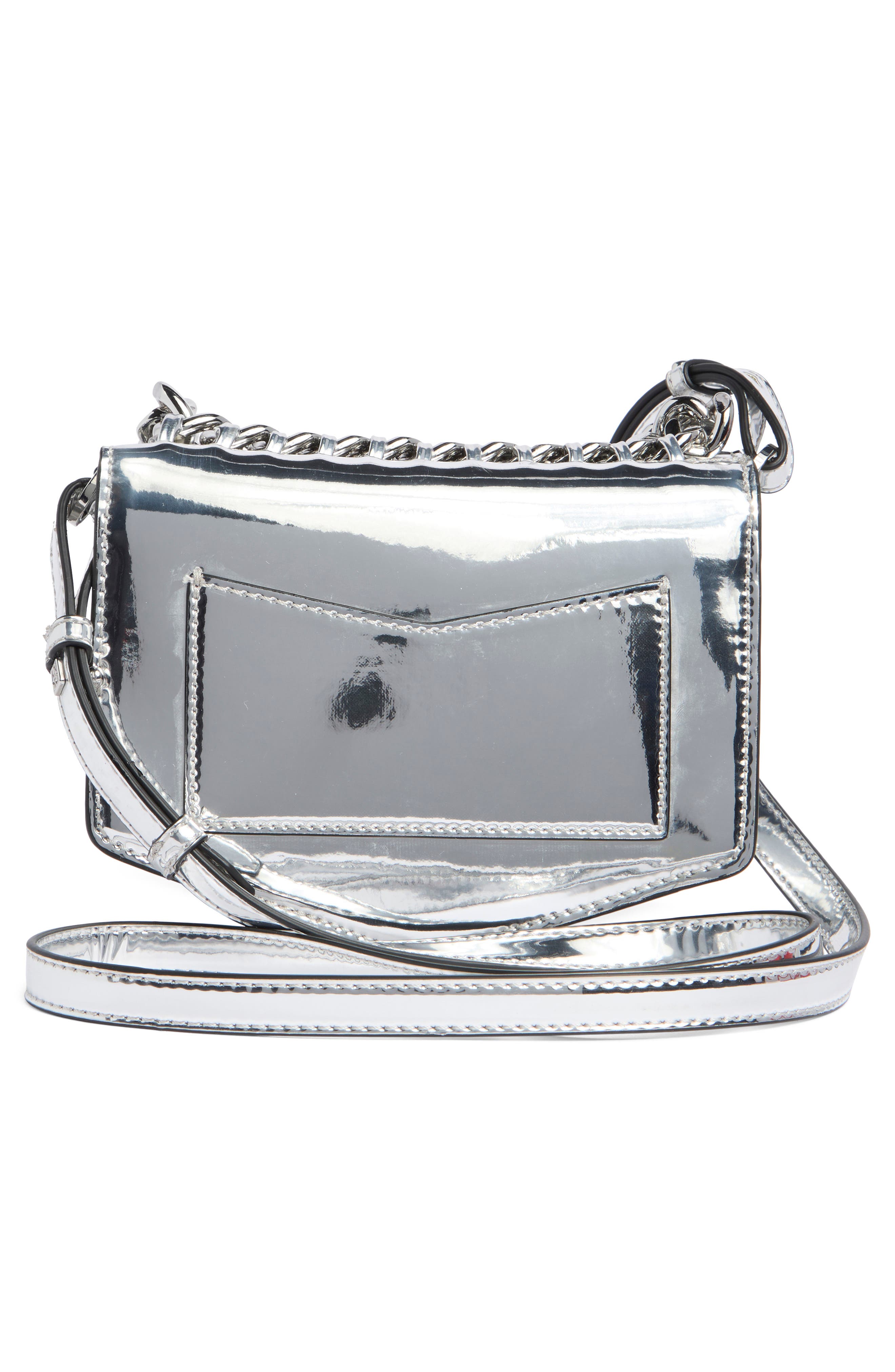 DKNY Riona Flap Crossbody Bag, Alternate, color, Silver