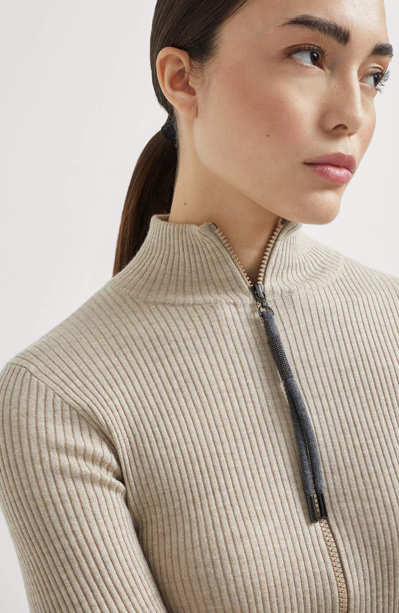 Brunello Cucinelli Lightweight cardigan, Alternate, color, Desert