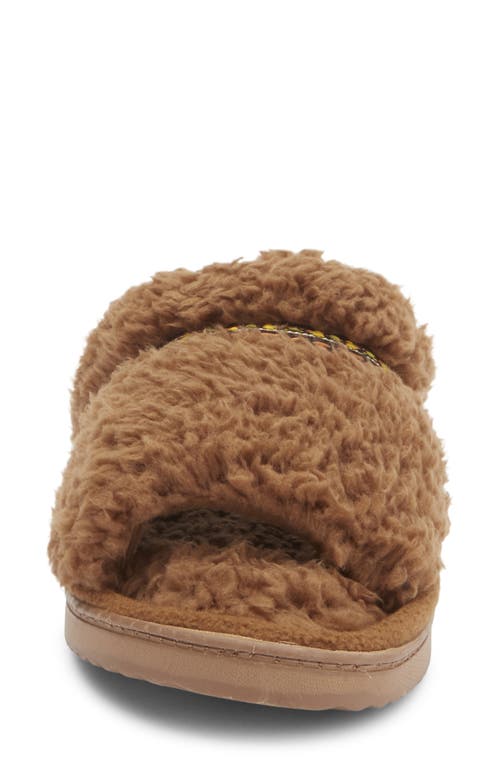 R.g. Barry One Banded Faux Fur Slipper In Brown