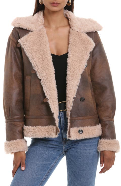Faux Shearling Moto Jacket