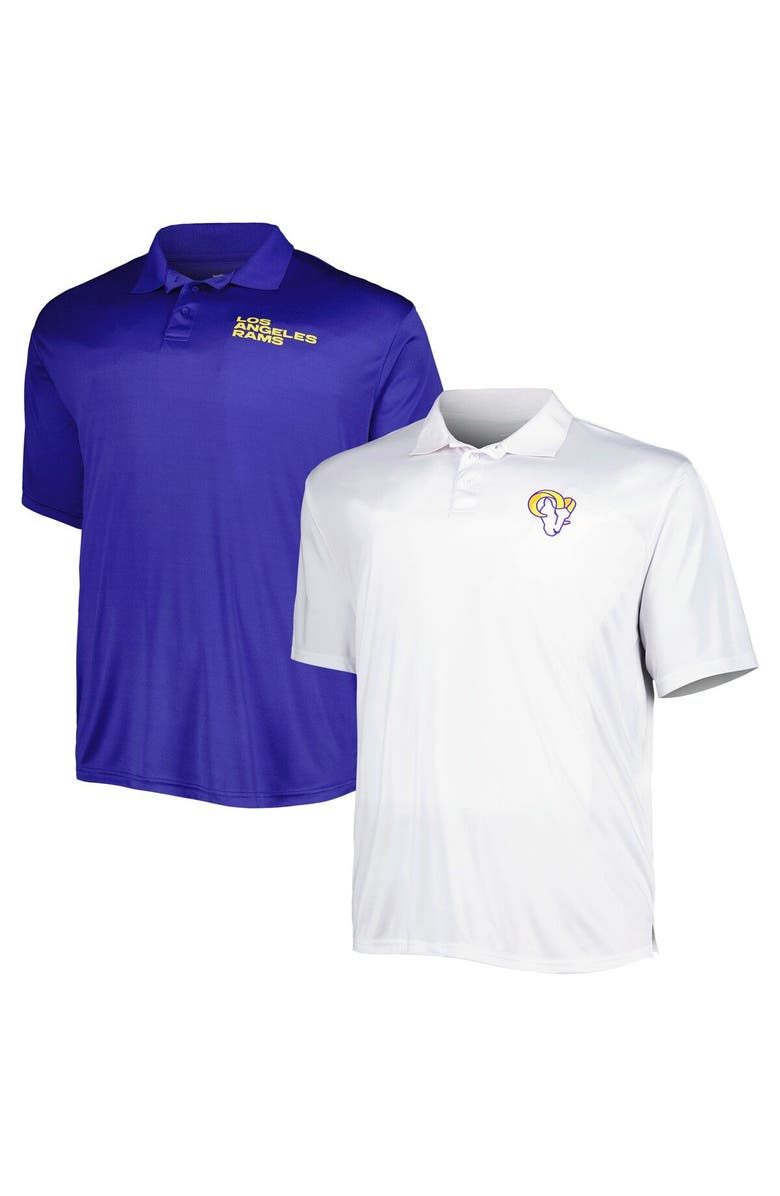 FANATICS Men's Fanatics Branded Royal/White Los Angeles Rams Solid Two-Pack Polo Set, Main, color, Royal