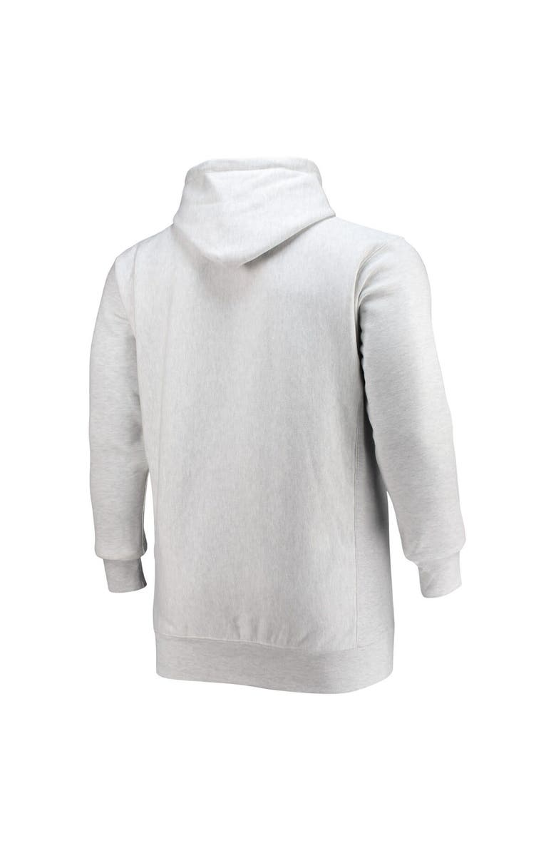 Champion Men's Champion Heathered Gray North Carolina Tar Heels Big & Tall Reverse Weave Fleece Pullover Hoodie Sweatshirt, Alternate, color, Heather Gray