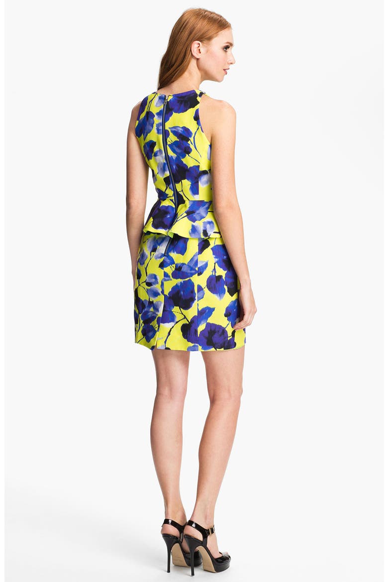 Print Cotton Blend Sheath Dress, Alternate, color, LEMON