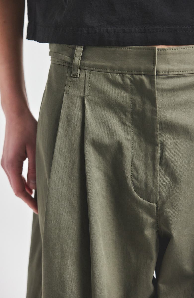 Derek Lam 10 Crosby Asher Pleated Crop Pants, Alternate, color, Dusty Olive