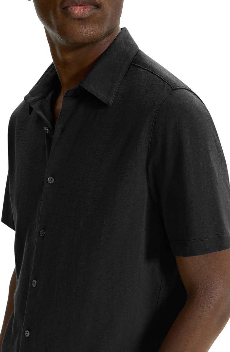 Theory Noran Short Sleeve Knit Button-Up Shirt, Alternate, color,