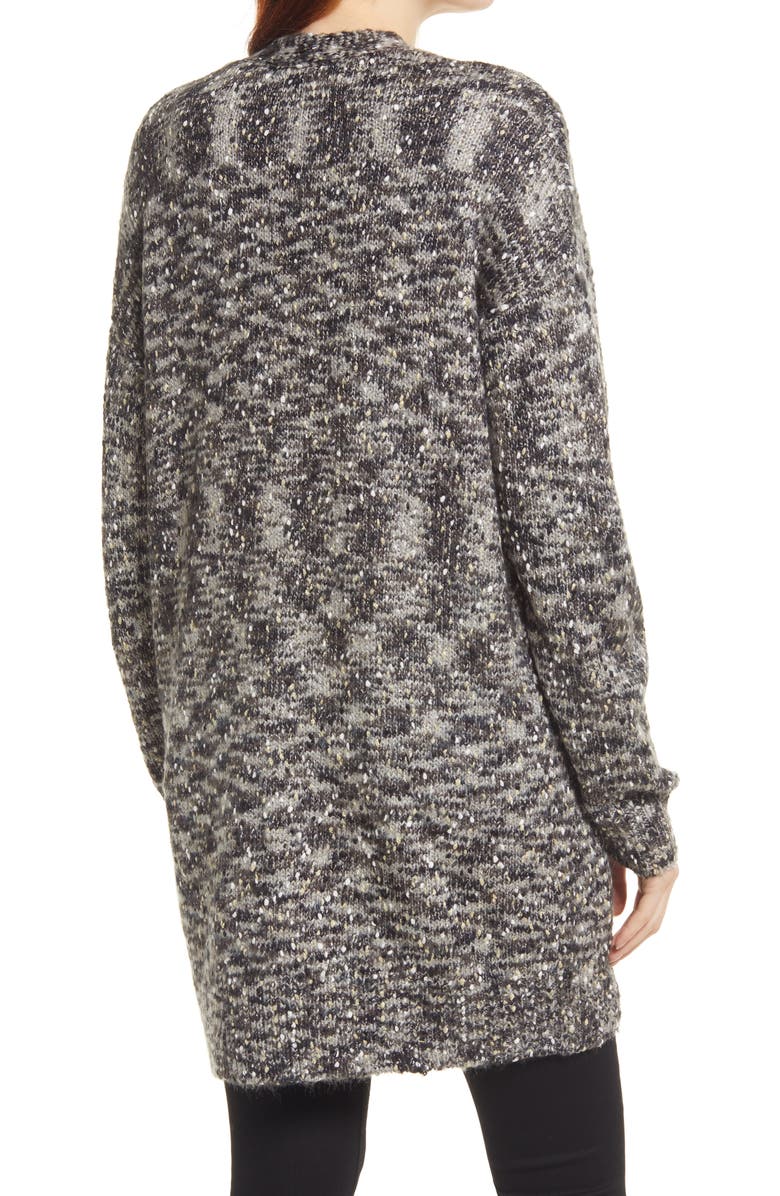 Halogen<sup>®</sup> Metallic Flecked Open Long Cardigan, Alternate, color, 