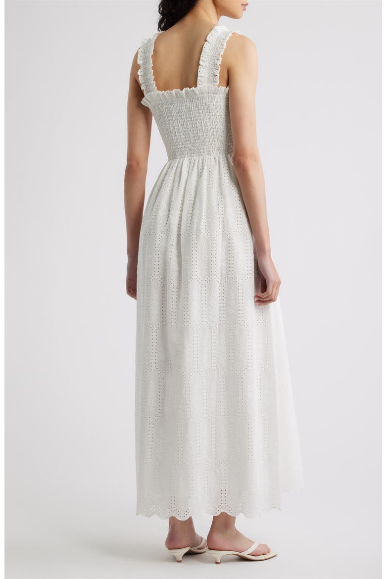 The Ashlyn Eyelet Nap Maxi Dress, Alternate, color, WHITE