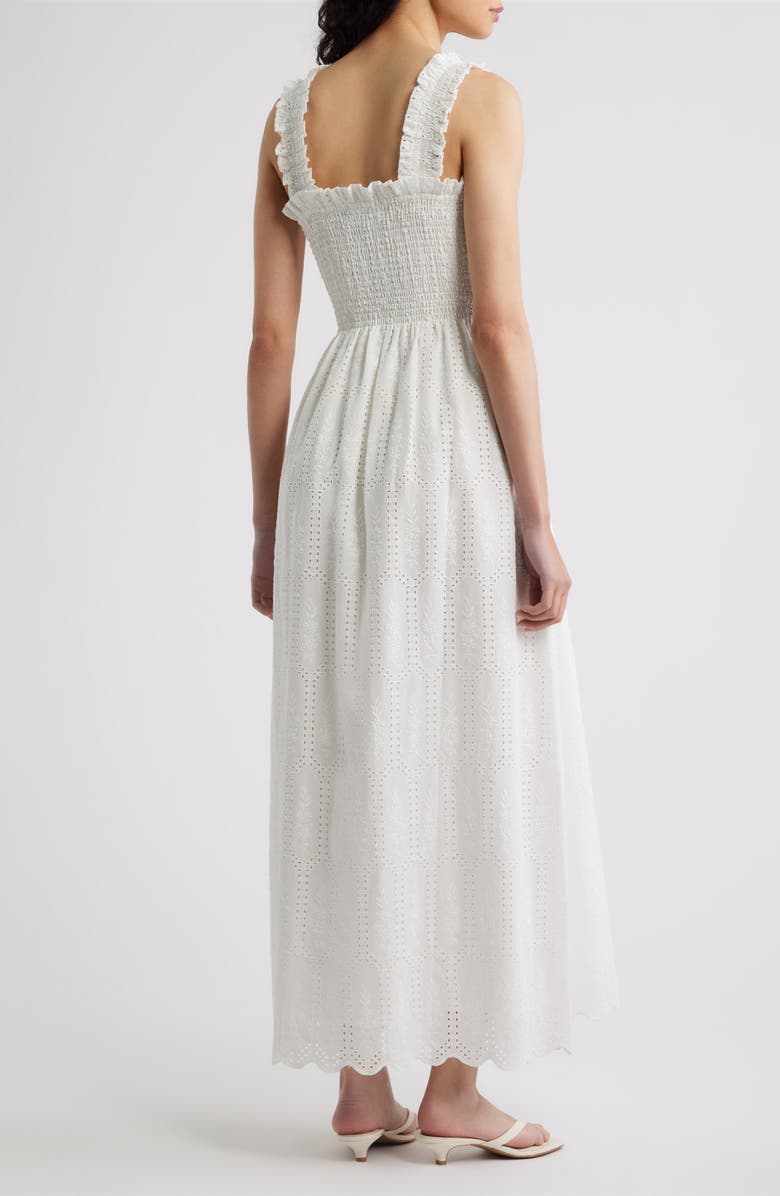 Hill House Home The Ashlyn Eyelet Nap Maxi Dress, Alternate, color, White