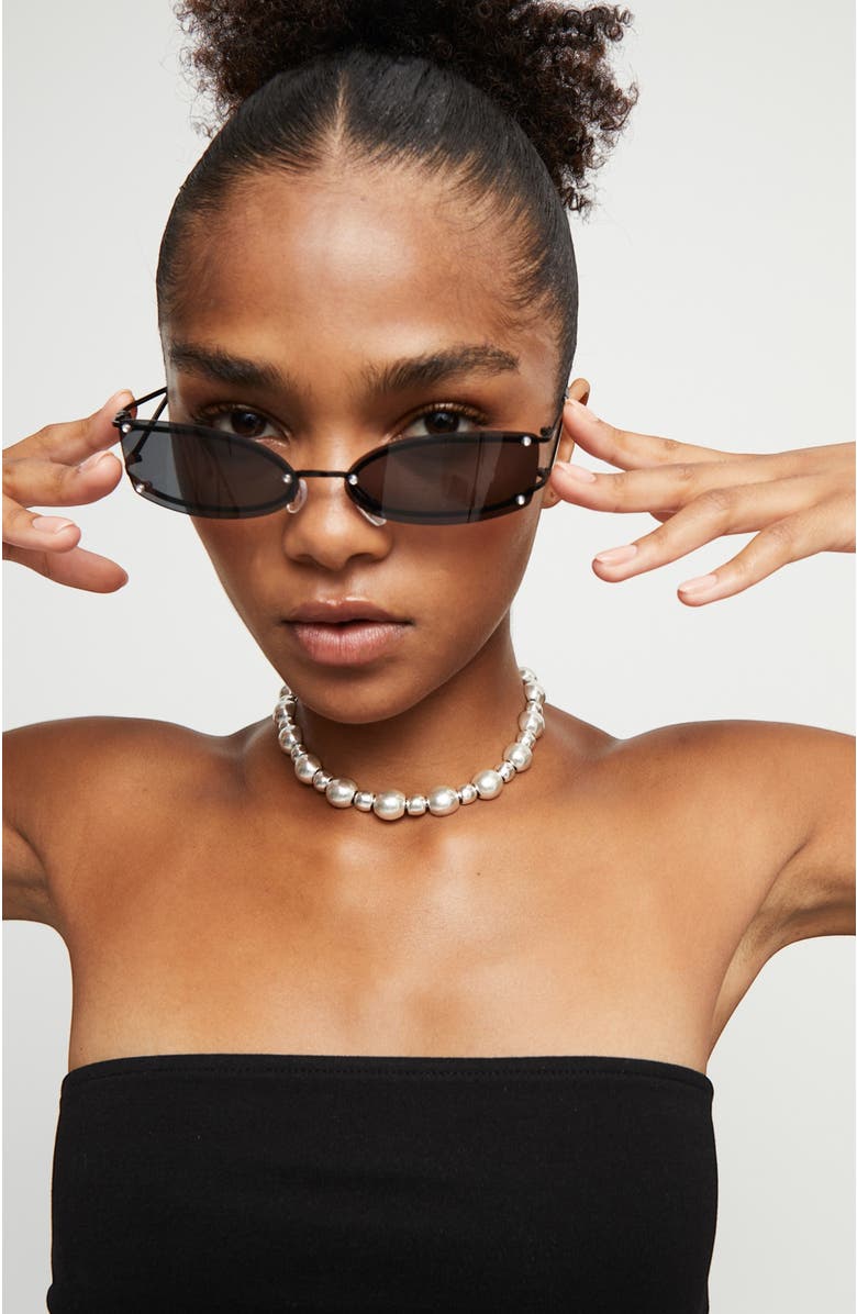 UNODE50 Polished Bead Necklace, Alternate, color, Silver