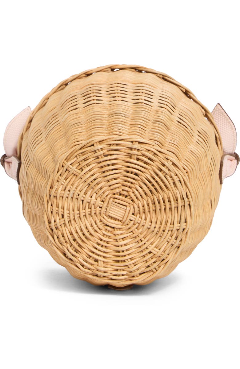 Pamela Munson The Jane Woven Rattan Basket Bag, Alternate, color, Blush