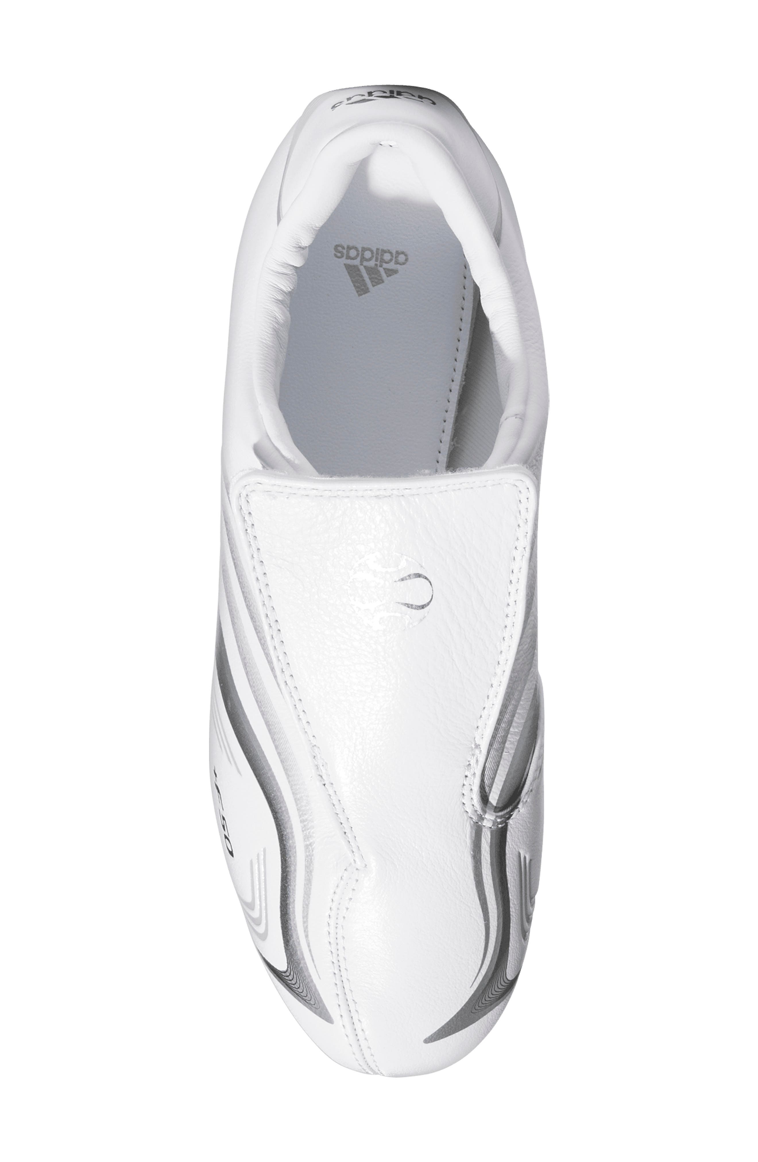 adidas Taekwondo F50 Shoe, Alternate, color, White/ Silver Met/ Iron Met