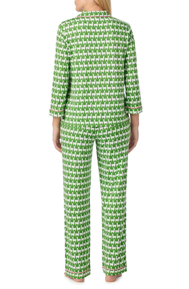 Kate Spade New York print pajamas, Alternate, color, Green Print