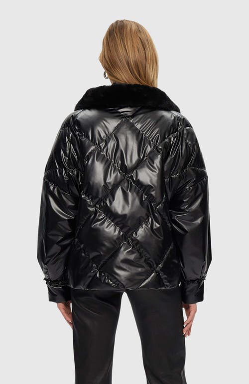 Gorski Quilted Jacket With Shearling Lamb In Black