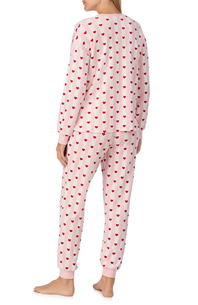 Kate Spade New York print pajamas, Alternate, color, Pink Stripe