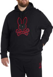 Psycho Bunny Big & Tall Sayer Embroidered Bunny Hoodie