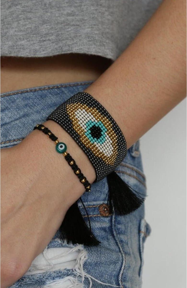 Fosterie Armada Hoop Embera Earrings, Alternate, color, Multi