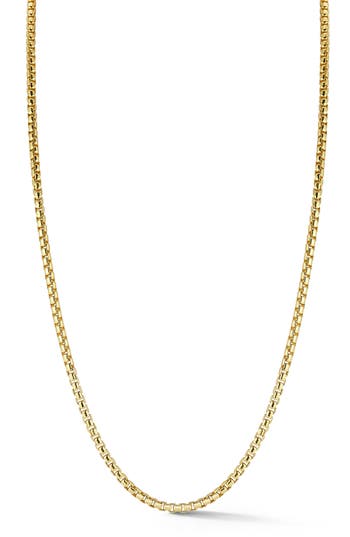 Yield Of Men Rounded Box Chain Necklace In Gold