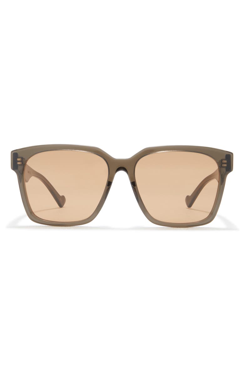 Gucci 57mm Square Sunglasses, Main, color, Brown