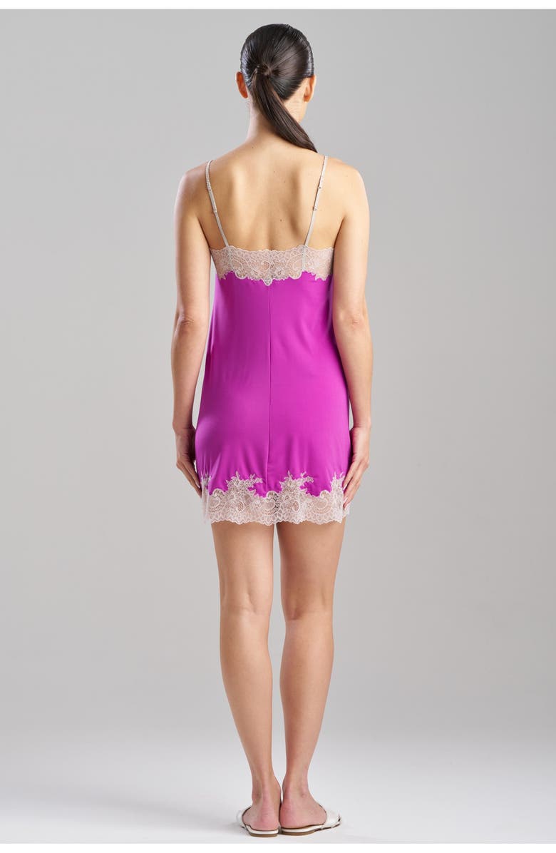 Natori Enchant Lace Trim Chemise, Alternate, color, Magenta