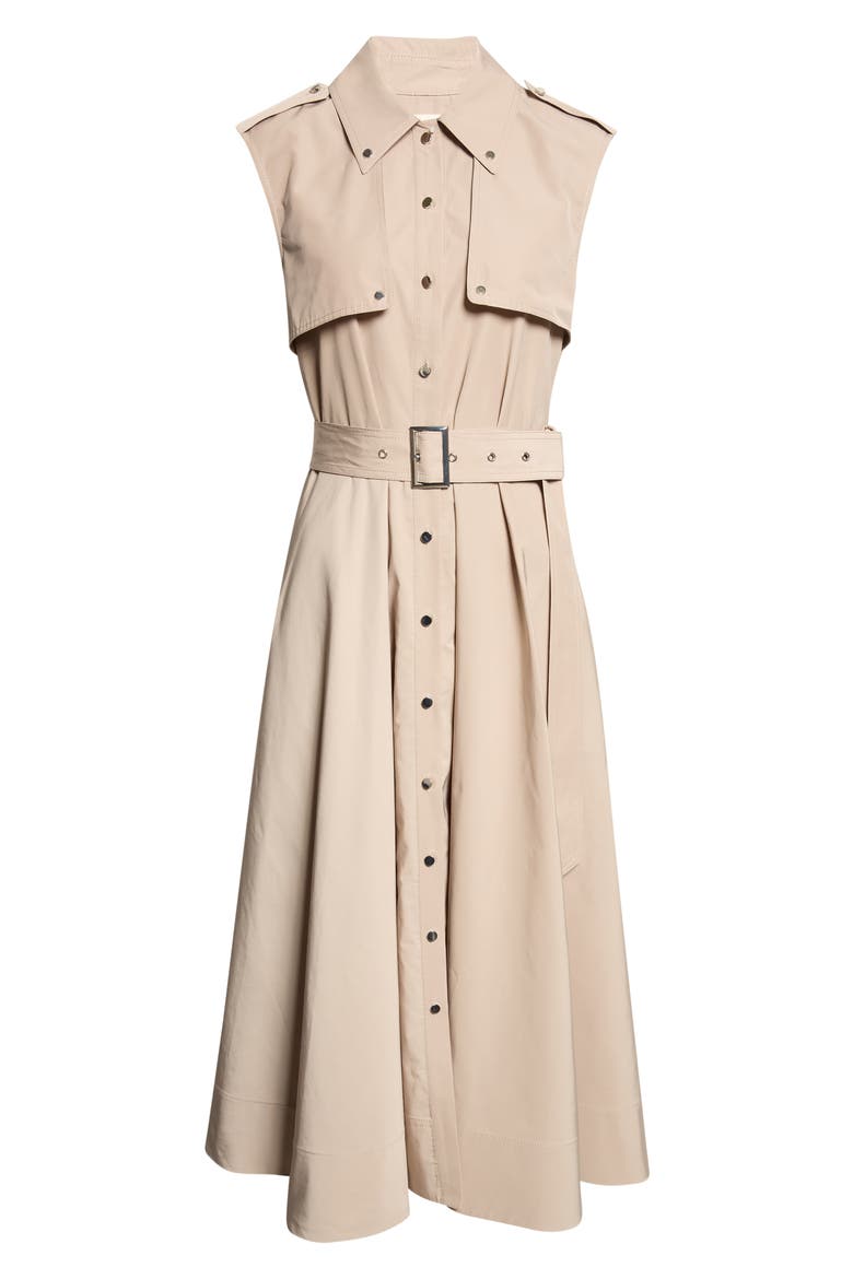 Gail Button Front Midi Dress, Alternate, color, TAUPE