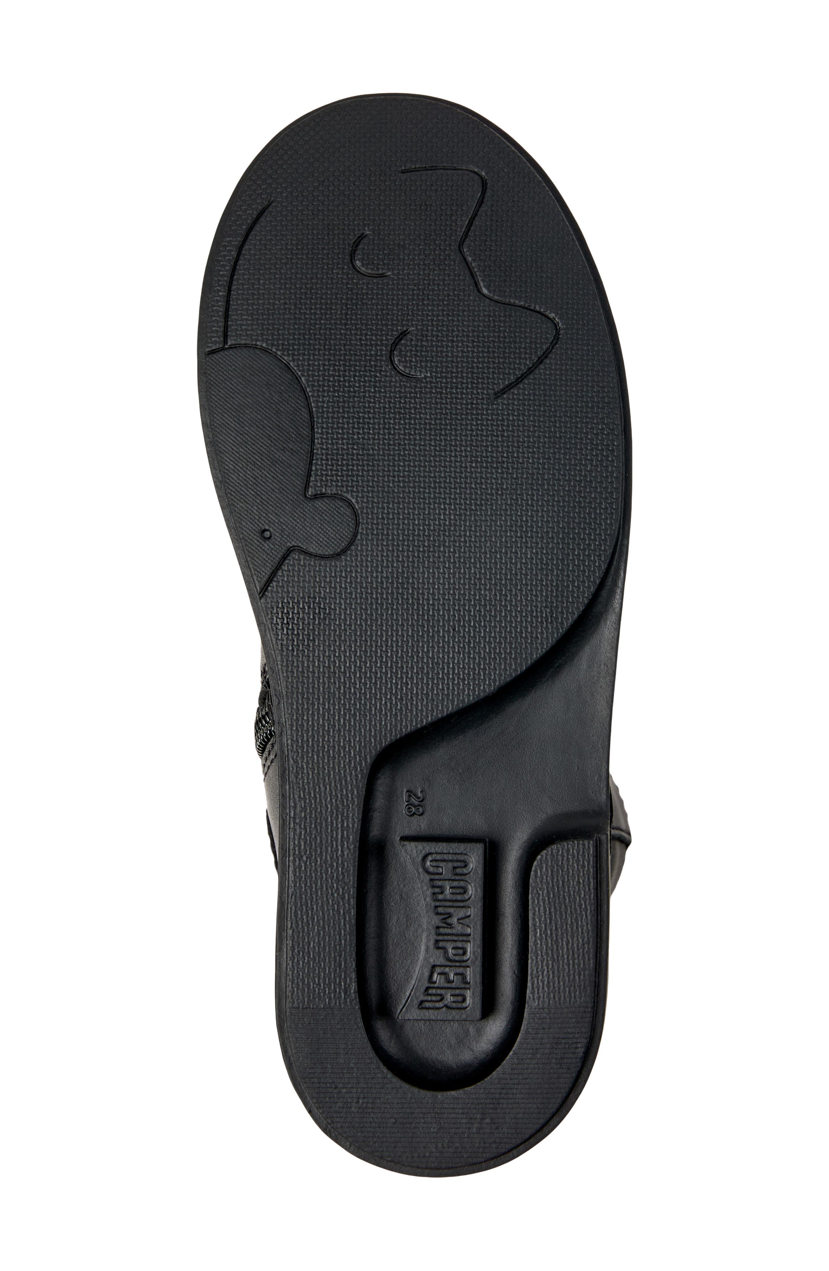 Kids' Duet Leather Boot, Alternate, color, BLACK