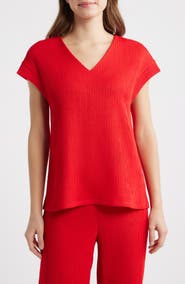 Anne Klein Knit V-Neck Top