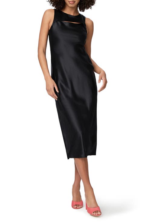 Aurem Sheath Silk Midi Dress