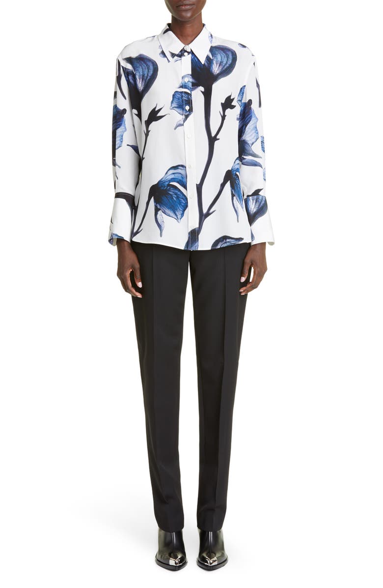 McQueen Barathea Wool Cigarette Pants, Main, color,