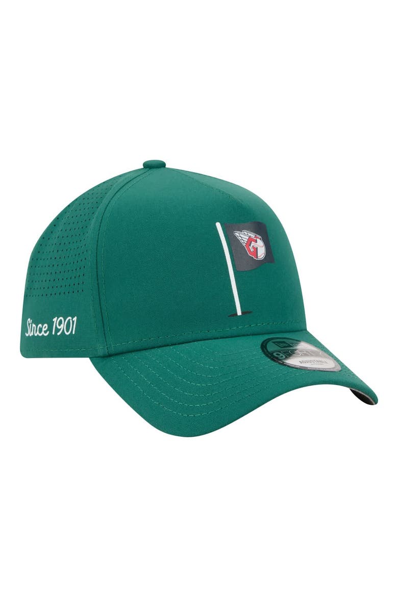 Men's New Era  Green Cleveland Guardians Pin Seeker 9FORTY A-Frame Adjustable Hat, Main, color, Green