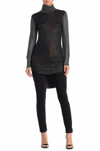 Turtleneck High-Low Tunic Sweater