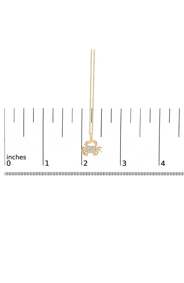 Haus of Brilliance 14K Yellow Gold 1/5 Cttw Lab Grown Diamond Crab Pendant Necklace, Alternate, color, Yellow Gold