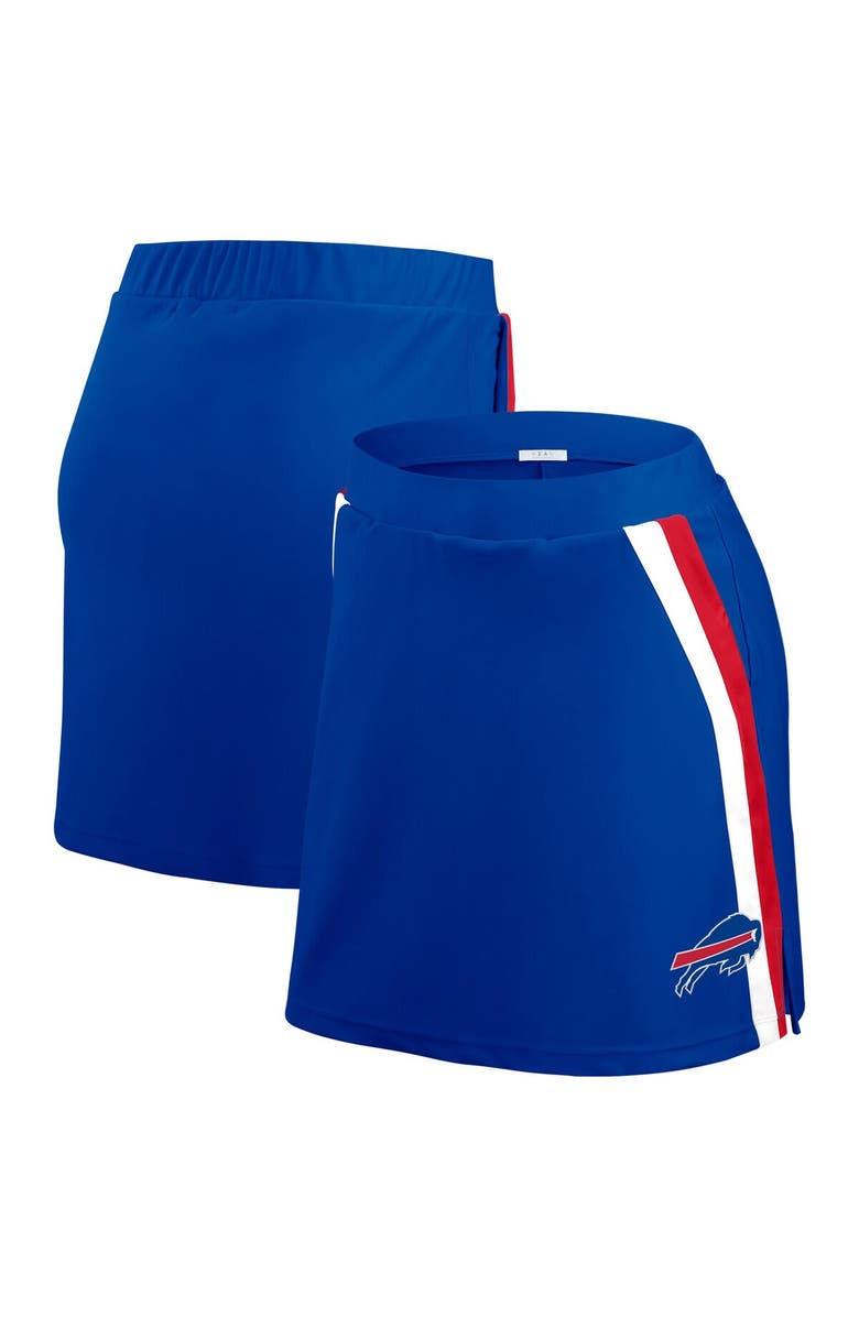 WEAR by Erin Andrews Women's WEAR by Erin Andrews Royal Buffalo Bills Stripe Skort, Main, color, 