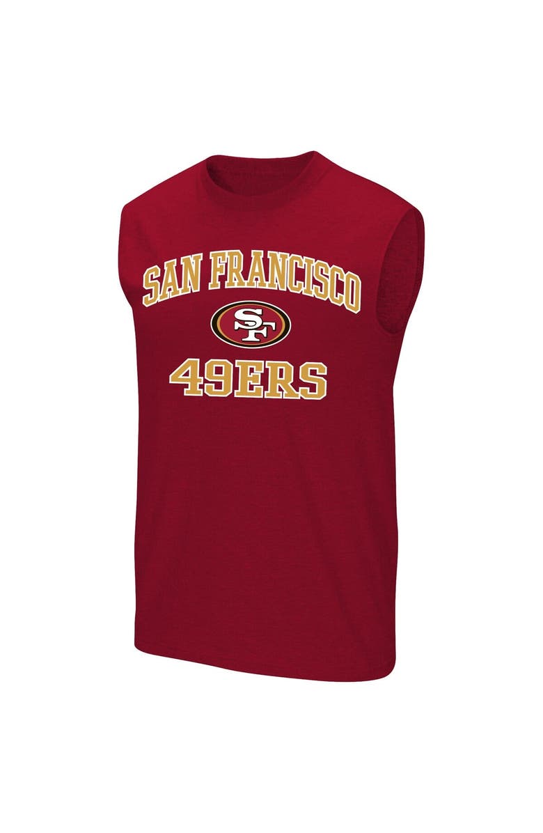FANATICS Men's Fanatics Scarlet San Francisco 49ers Big & Tall Hart & Soul Muscle Tank Top, Main, color, Scarlet