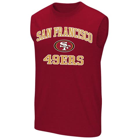 Men's Fanatics  Scarlet San Francisco 49ers Big & Tall Hart & Soul Muscle Tank Top