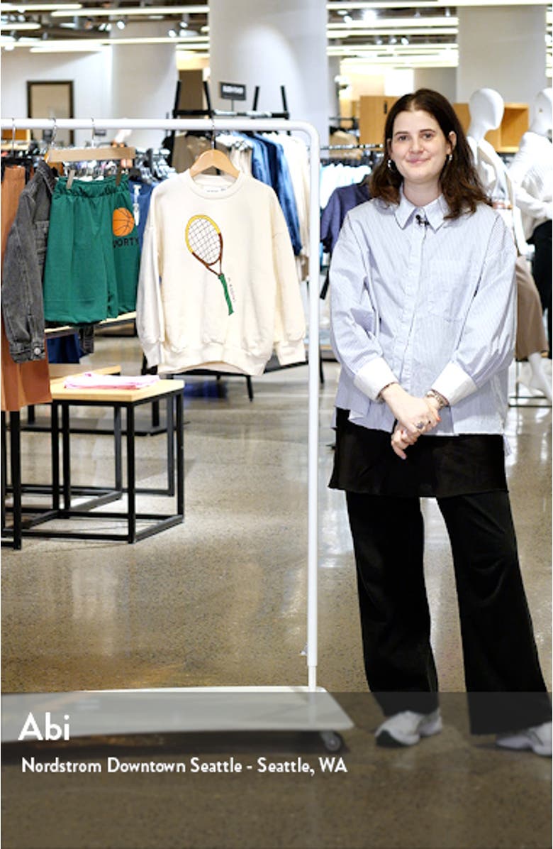 Kids' Tennis Organic Cotton Graphic Sweatshirt, sales video thumbnail