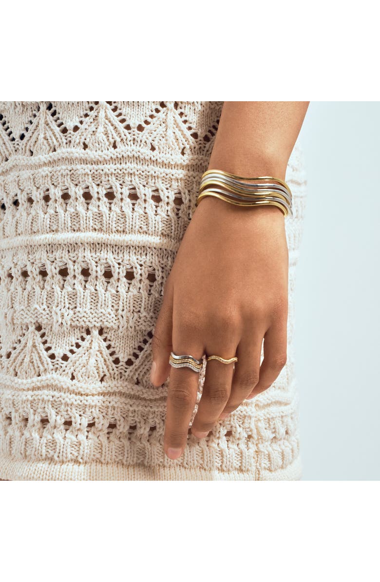 Sif Jakobs Jewellery Bangle Ellera Waves Pianura, Alternate, color, 925 Sterling Silver