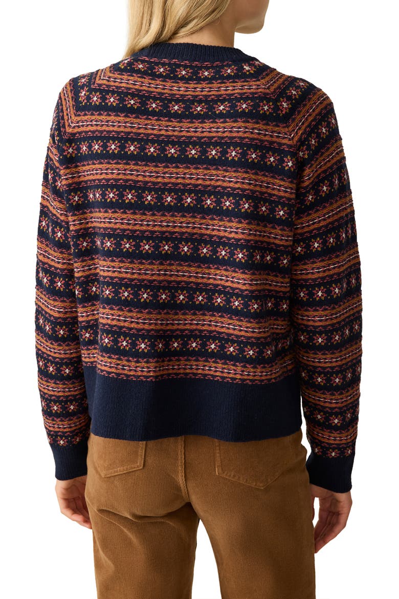 Highland Fair Isle Wool Blend Cardigan, Alternate, color, TWILIGHT FAIRISLE