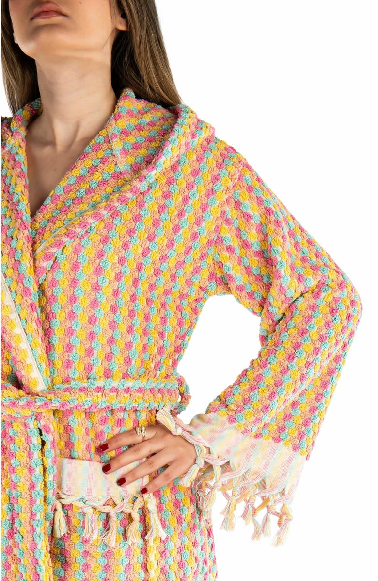 Forever & Always Shoes Brianna Organic Cotton Handwoven Bubble Bathrobe, Alternate, color, 