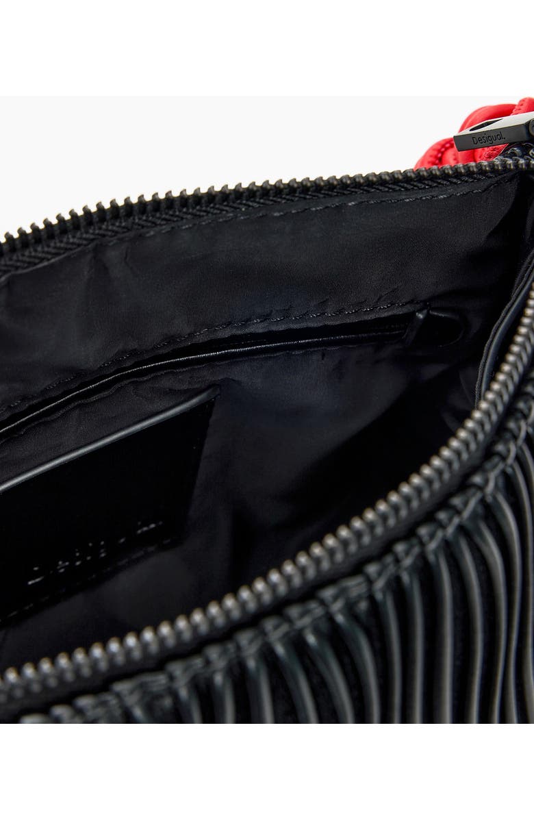 Desigual Faux Leather Crossbody Bag, Alternate, color, Black