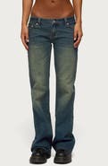 EDIKTED Moonie Low Rise Bootcut Jeans