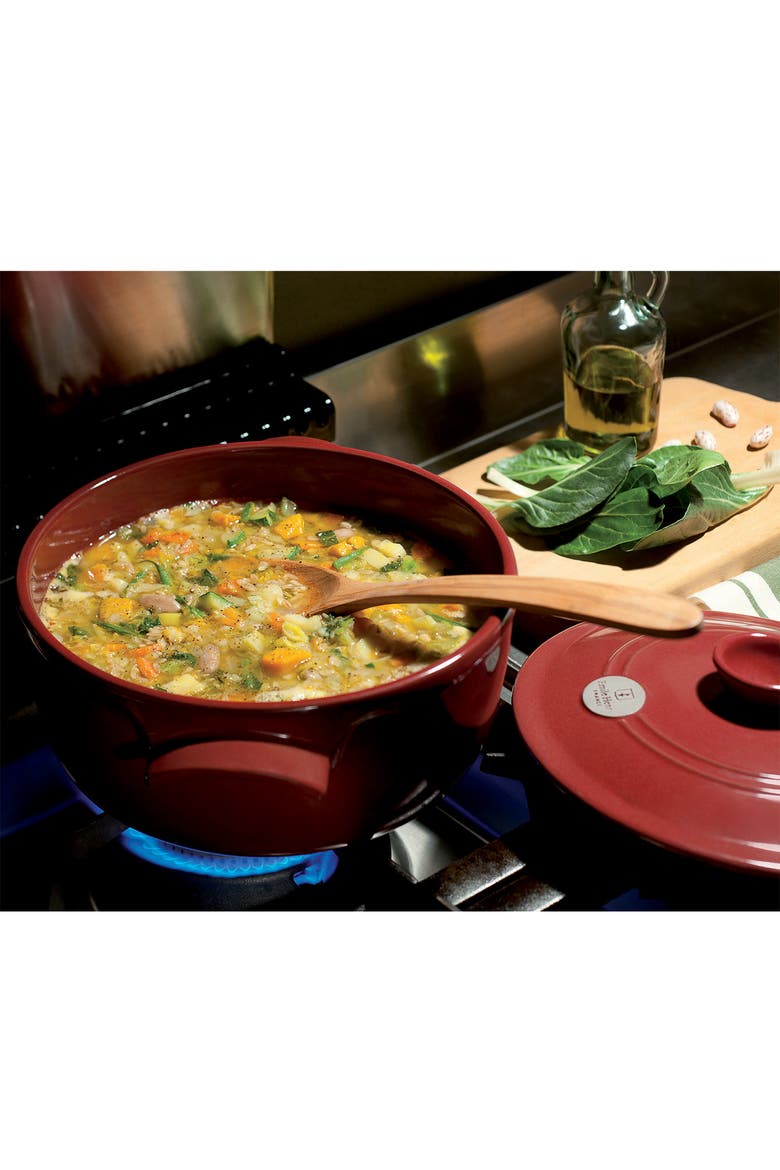 Flame Round Stewpot Dutch Oven, 2.6 Quart, Alternate, color, Red