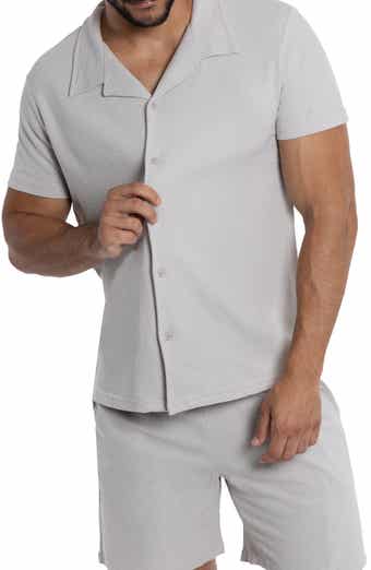 Spring + Mercer Relaxed Cotton & Hemp Button-Down Polo