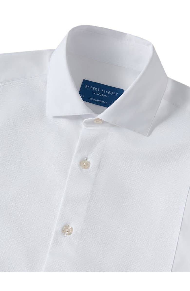 Robert Talbott Reynolds Pique Bib Formal Shirt in Contemporary Fit, Alternate, color, White