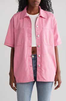 Kensie Short Sleeve Oversize Shacket