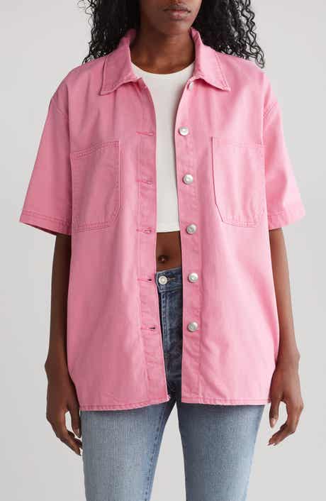 Kensie Short Sleeve Oversize Shacket