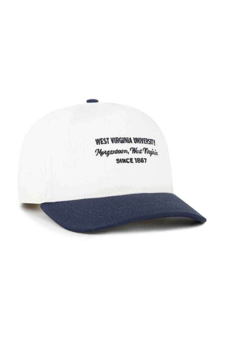 Men's '47 White West Virginia Mountaineers Contemporary Basics Two-Tone Hitch Adjustable Hat, Alternate, color, White